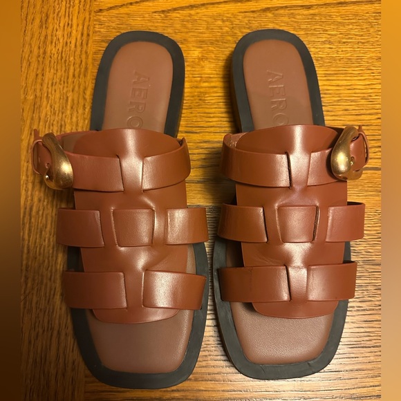AEROSOLES Women's Tan Sandals - Picture 2 of 4